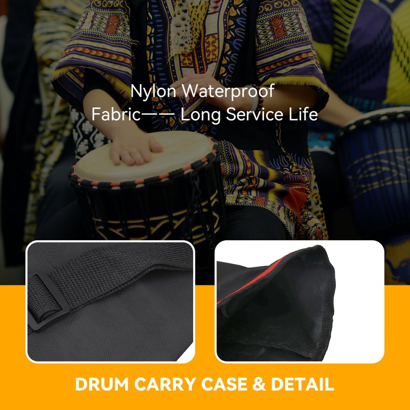 Bstinay Djembe Large Drum Bag 12Inch African Drum Carry Case Musical Instrument Accessory Durable Shoulder Strap Black - Image 2